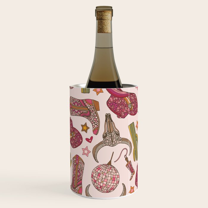 Western Disco Dreams , Cowgirl Pattern Wine Chiller Gallery Image 3
