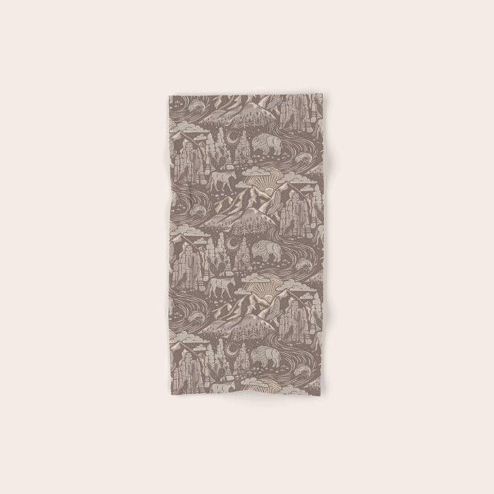 Wild West - Taupe Neutral  Bath Towel Gallery Image 1