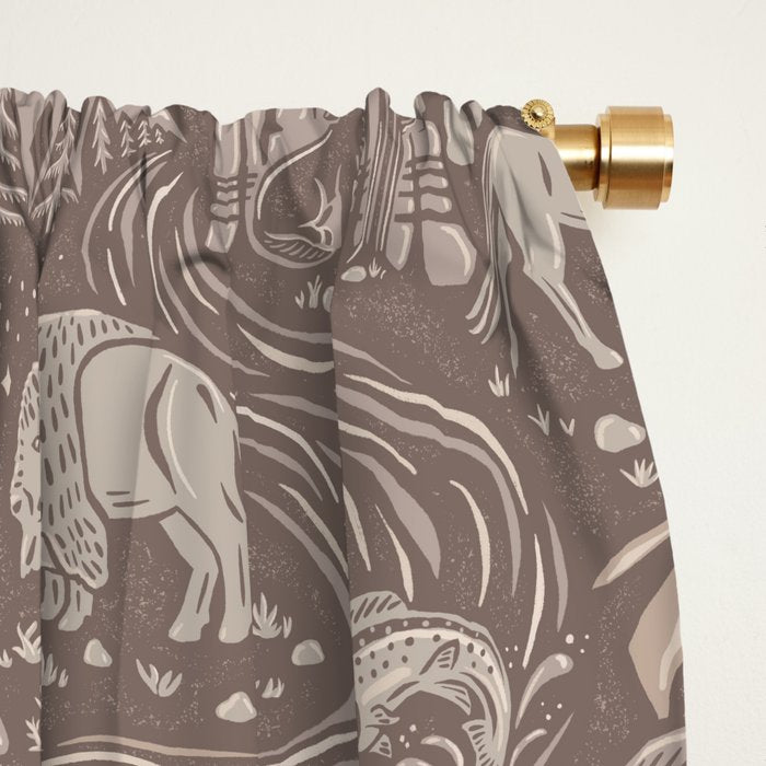 Wild West - Taupe Neutral  Window Curtain Gallery Image 2