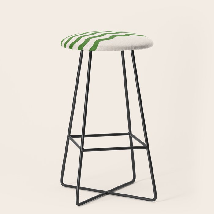 Emerald Waves / Coastal Stripes Series Stool Gallery Image 1