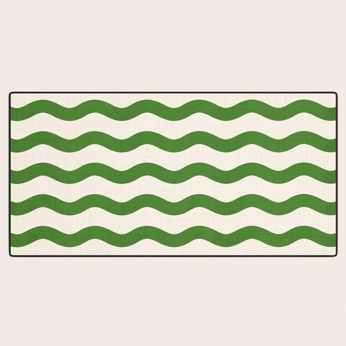 Emerald Waves / Coastal Stripes Series Desk Mat Gallery Image 3