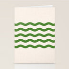 Emerald Waves / Coastal Stripes Series Stationery Card Gallery Image 2