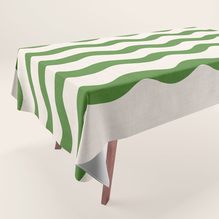 Emerald Waves / Coastal Stripes Series Tablecloth