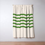 Emerald Waves / Coastal Stripes Series Window Curtain Gallery Image 3