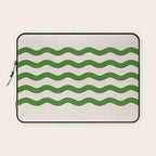 Emerald Waves / Coastal Stripes Series Laptop Sleeve Gallery Image 1