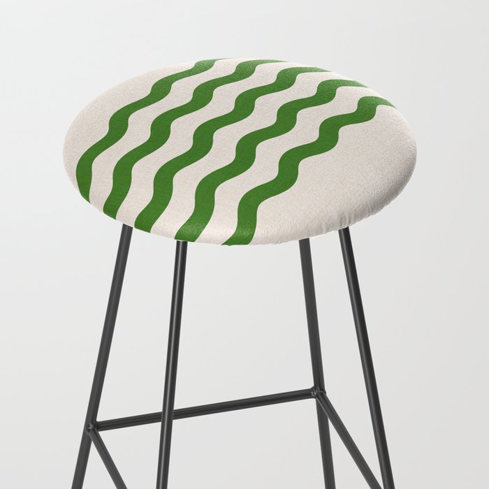 Emerald Waves / Coastal Stripes Series Stool Gallery Image 2
