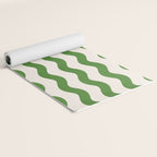 Emerald Waves / Coastal Stripes Series Yoga Mat Gallery Image 2