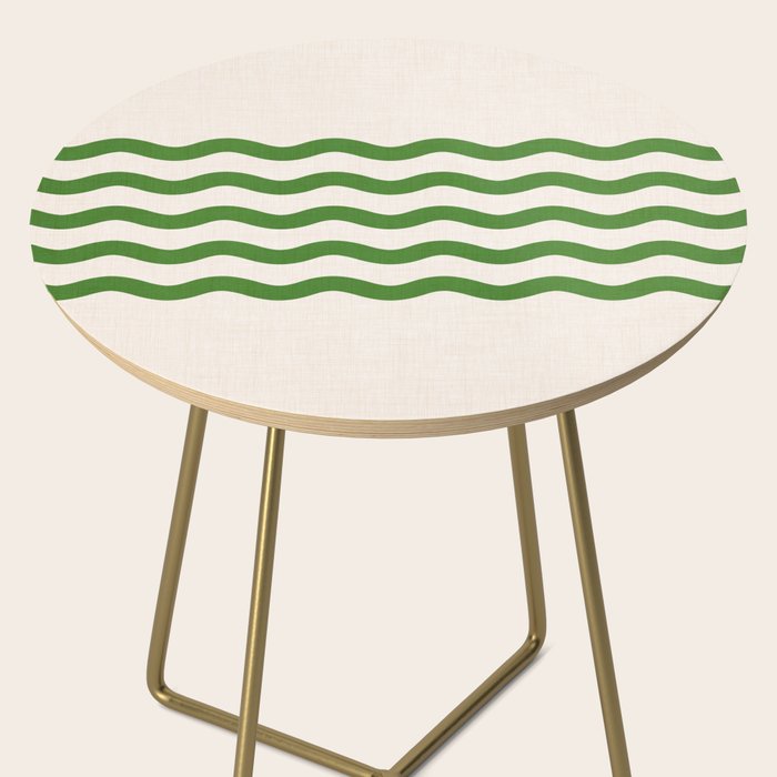 Emerald Waves / Coastal Stripes Series Side Table Gallery Image 2