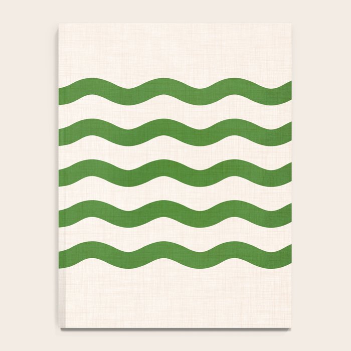 Emerald Waves / Coastal Stripes Series Notebook Gallery Image 4