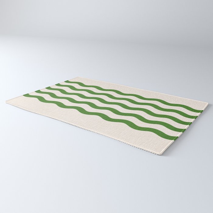 Emerald Waves / Coastal Stripes Series Rug Gallery Image 3