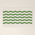 Emerald Waves / Coastal Stripes Series Welcome Mat Gallery Image 1