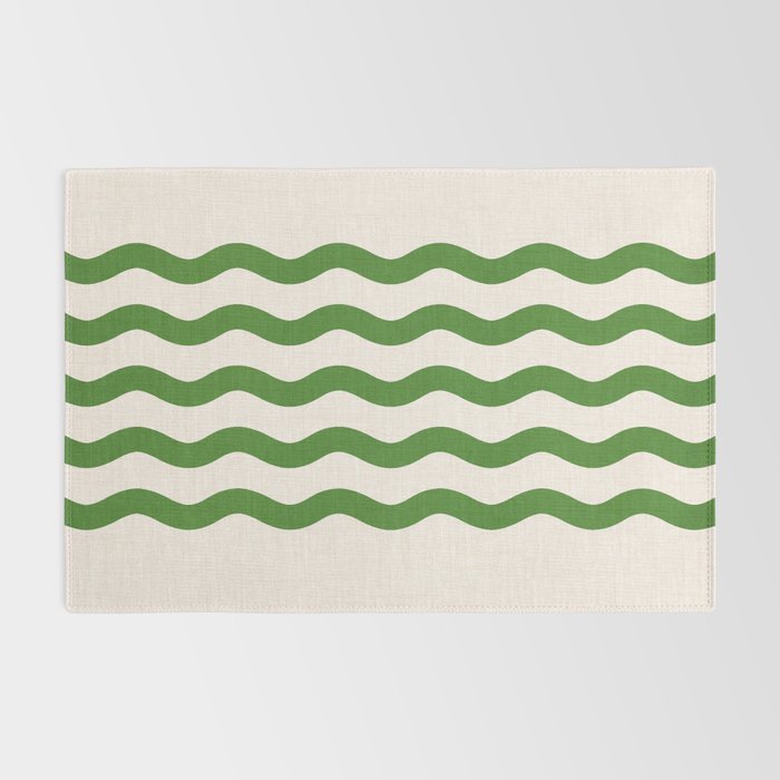 Emerald Waves / Coastal Stripes Series Rug Gallery Image 2
