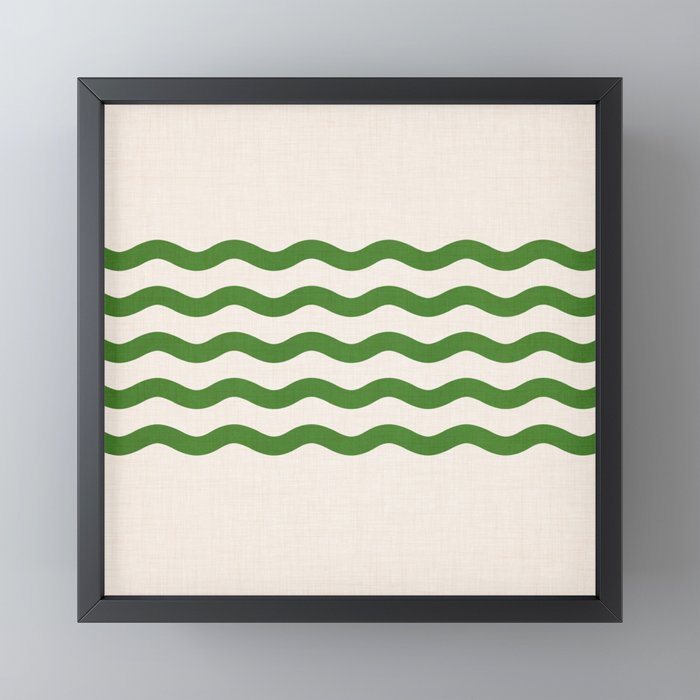 Emerald Waves / Coastal Stripes Series Mini Art Print Gallery Image 3