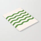 Emerald Waves / Coastal Stripes Series Notebook Gallery Image 2