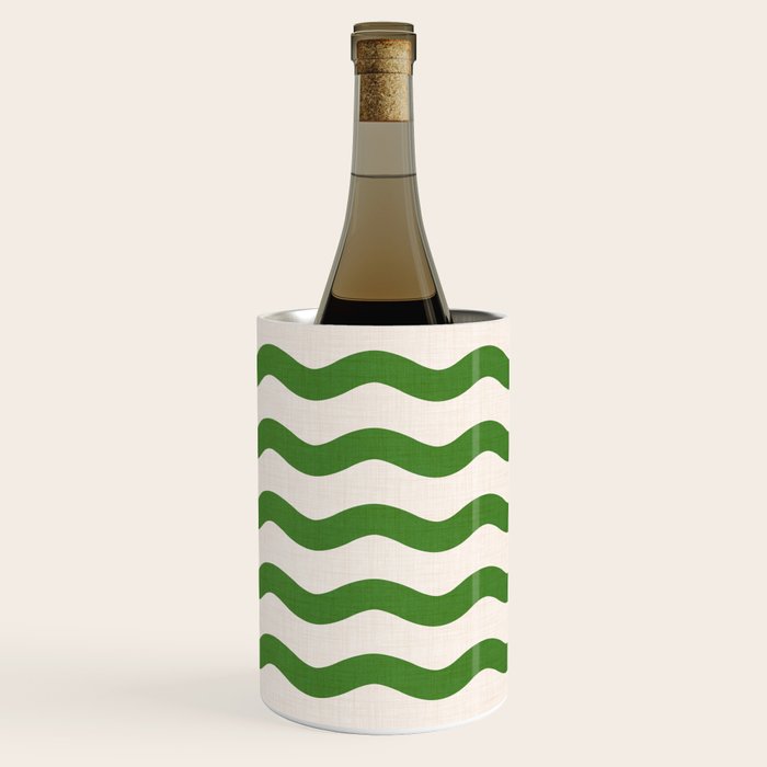 Emerald Waves / Coastal Stripes Series Wine Chiller Gallery Image 3