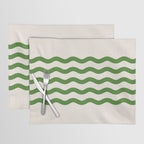 Emerald Waves / Coastal Stripes Series Placemat Gallery Image 1