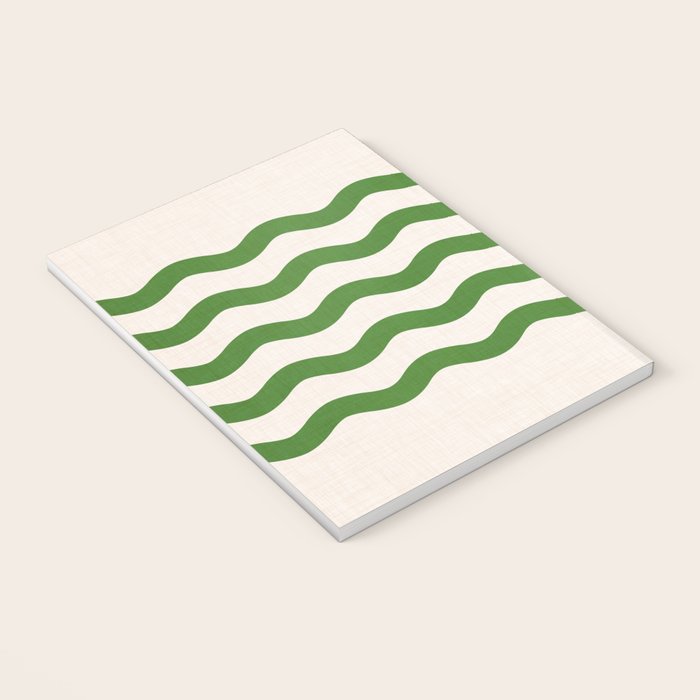 Emerald Waves / Coastal Stripes Series Notebook Gallery Image 3