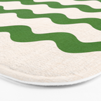 Emerald Waves / Coastal Stripes Series Bath Mat Gallery Image 3