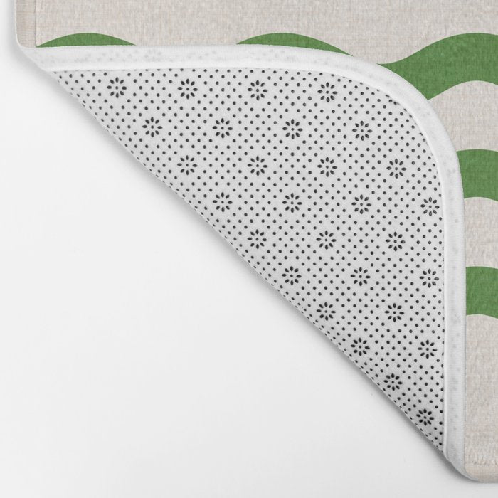 Emerald Waves / Coastal Stripes Series Bath Mat Gallery Image 2