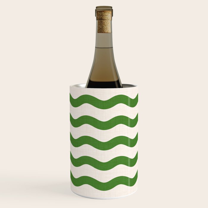 Emerald Waves / Coastal Stripes Series Wine Chiller Gallery Image 1