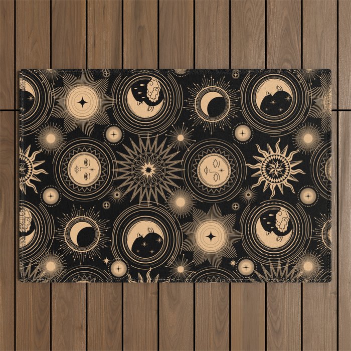 Vintage Sun & Moon Outdoor Rug Gallery Image 1