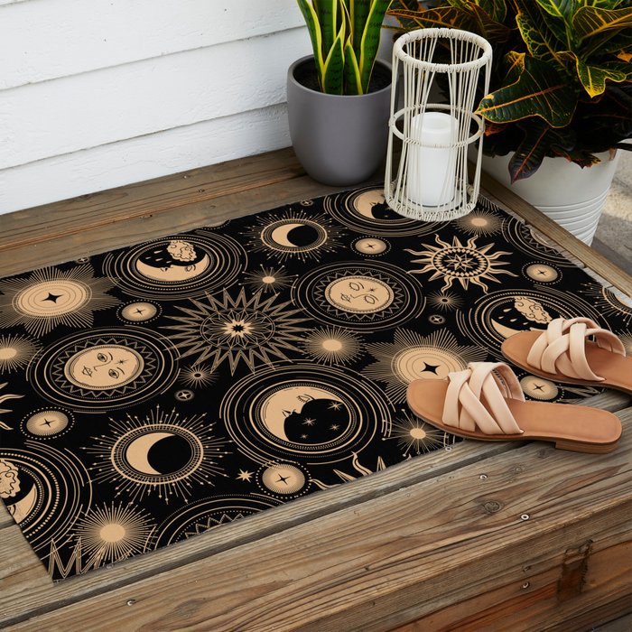 Vintage Sun & Moon Outdoor Rug Gallery Image 2