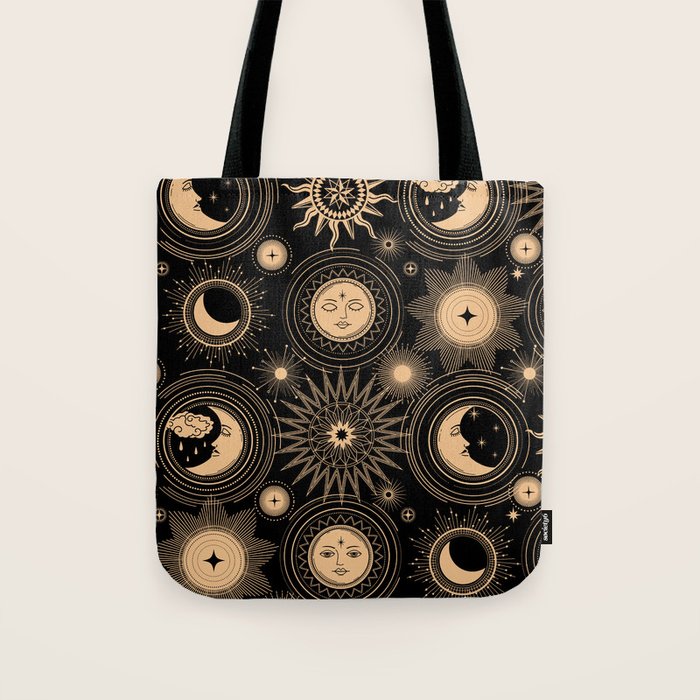 Vintage Sun & Moon Tote Bag Gallery Image 1