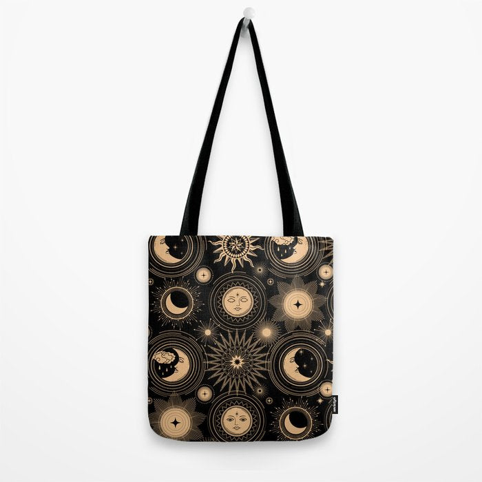 Vintage Sun & Moon Tote Bag Gallery Image 2