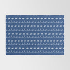 Abstract Cookie Pattern Doodle in Navy & Sky Blue Rug Gallery Image 2