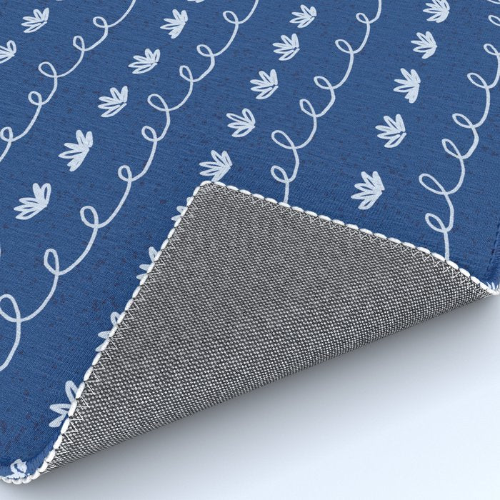 Abstract Cookie Pattern Doodle in Navy & Sky Blue Rug Gallery Image 4