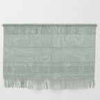 Sage Green Line Art Wall Hanging Gallery Image 1
