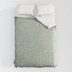 Sage Green Line Art Comforter Gallery Image 6