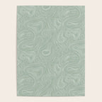 Sage Green Line Art Poster Gallery Image 4