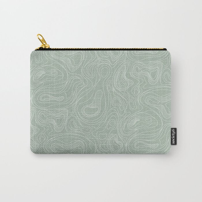 Sage Green Line Art Carry All Pouch Gallery Image 1