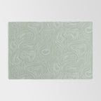 Sage Green Line Art Rug Gallery Image 2