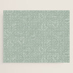 Sage Green Line Art Jigsaw Puzzle Gallery Image 1