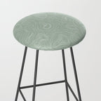 Sage Green Line Art Stool Gallery Image 2