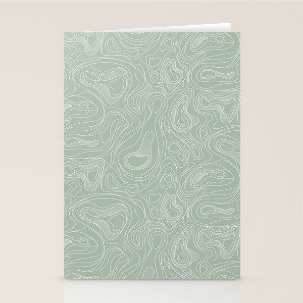 Sage Green Line Art Stationery Card Gallery Image 2