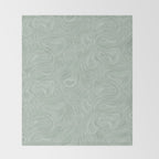 Sage Green Line Art Throw Blanket Gallery Image 2