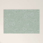 Sage Green Line Art Welcome Mat Gallery Image 1
