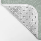 Sage Green Line Art Bath Mat Gallery Image 2