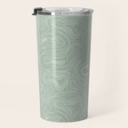 Sage Green Line Art Travel Mug Gallery Image 3