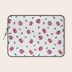 Lucky Ladybugs & Black Leaves Laptop Sleeve Gallery Image 1