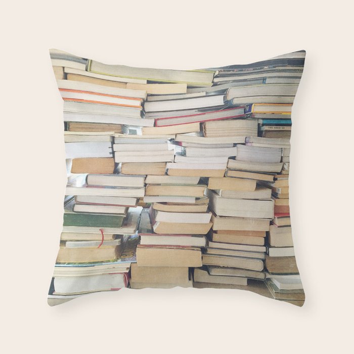 Books, Pages, Stories Throw Pillow Gallery Image 1