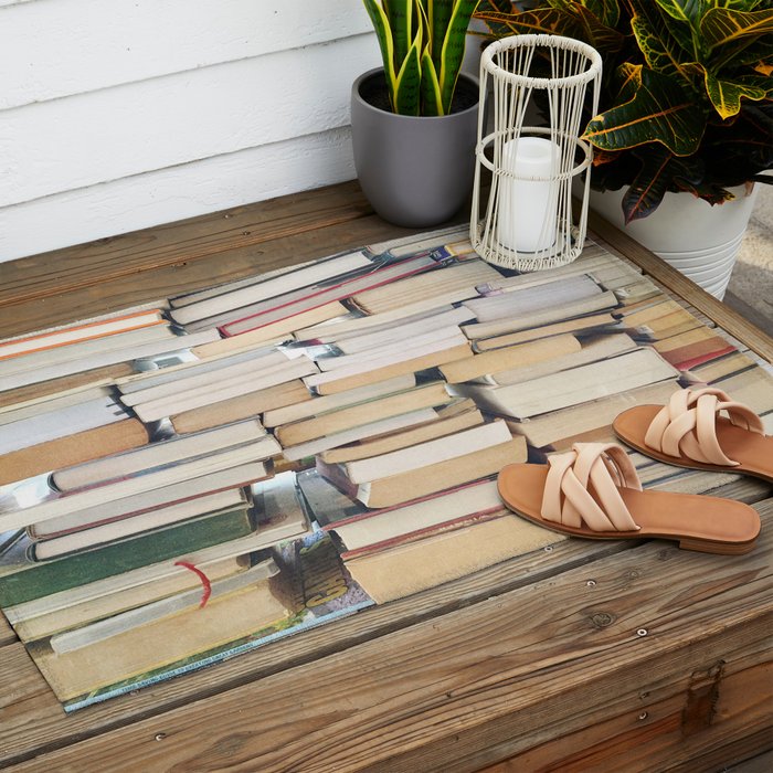 Books, Pages, Stories Outdoor Rug Gallery Image 2