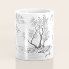 Toile de Jouy Vintage French Black & White Pattern Coffee Mug Gallery Image 4