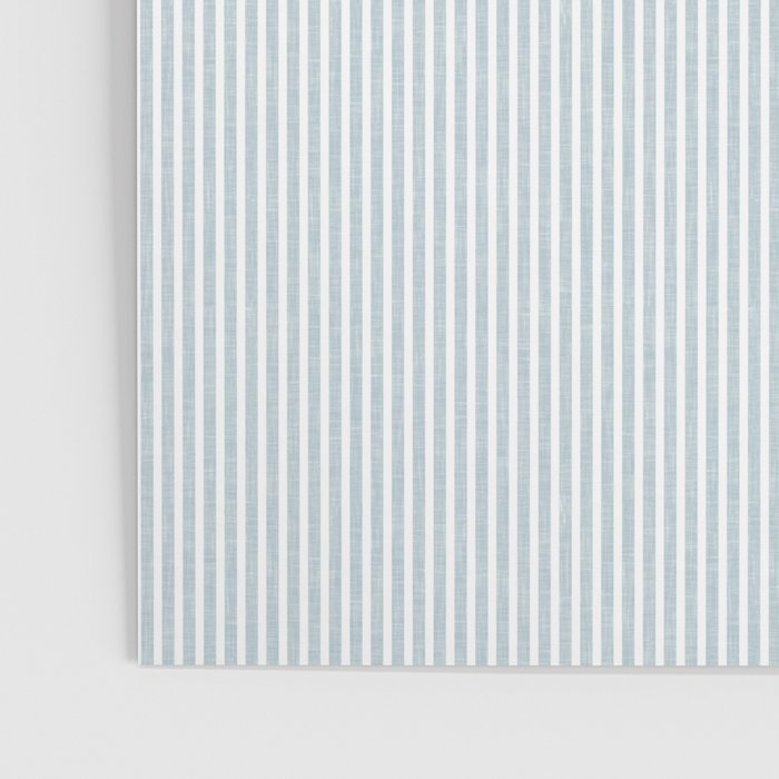 linen textured stripes - dusty blue Poster Gallery Image 3