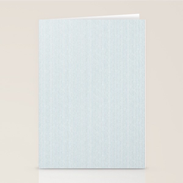 linen textured stripes - dusty blue Stationery Card Gallery Image 2
