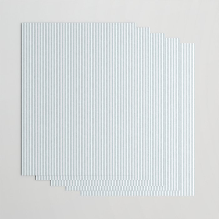 linen textured stripes - dusty blue Wrapping Paper Gallery Image 3