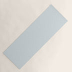 linen textured stripes - dusty blue Yoga Mat Gallery Image 1